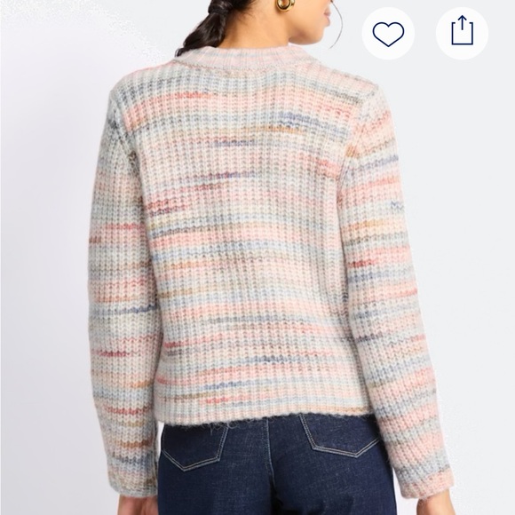 Lush Multicolor Knit Women's Crew Neck Sweater Medium - Picture 3 of 11